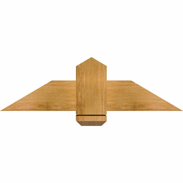 Ekena Millwork Eugene Rough Sawn Timber Gable Bracket, Western Red Cedar, 36"W x 10"H x 6"D x 6"F, 7/12 Pitch GBW036X10X0606EUG00RWR - main